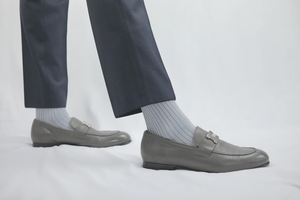 Over The Calf Mens Dress Socks Grey Blue