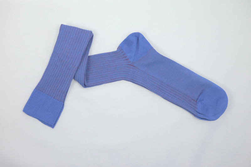 Over The Calf Mens Dress Socks Blue Red