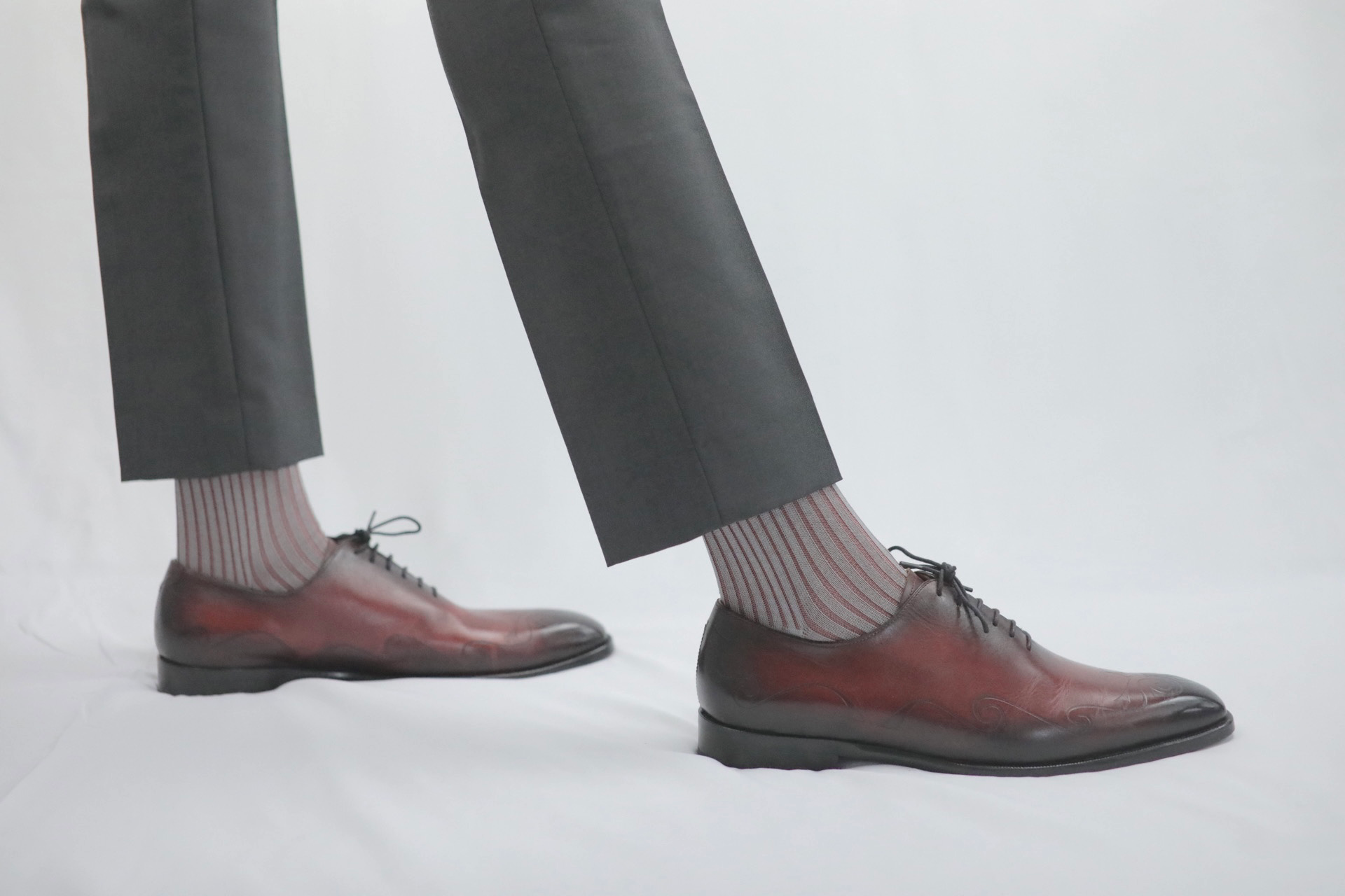 men's burgundy dress socks Burgundy Merino Wool Mid Calf Dress Socks