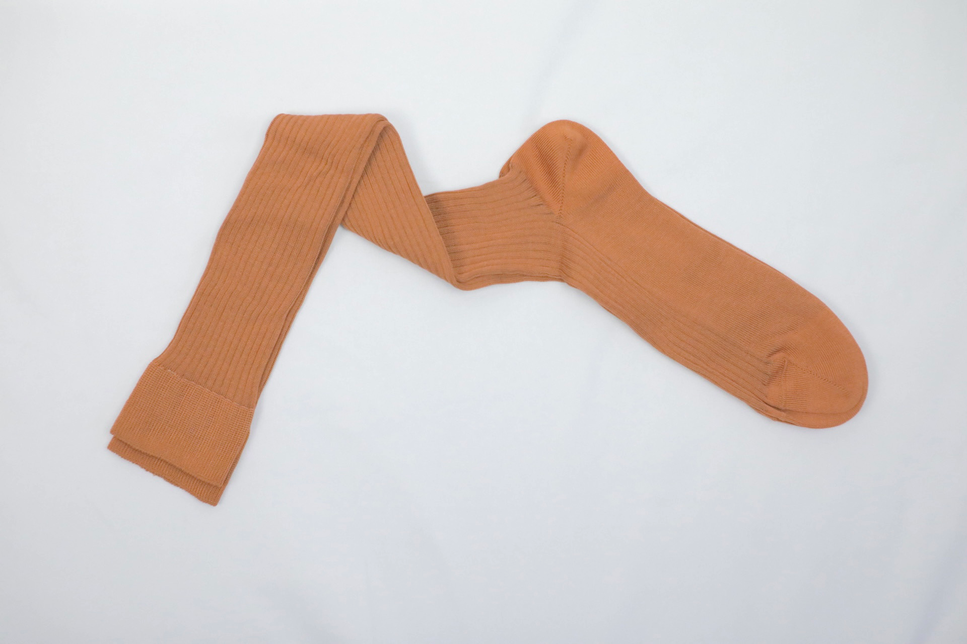 Over The Calf Mens Dress Socks Orange Brown