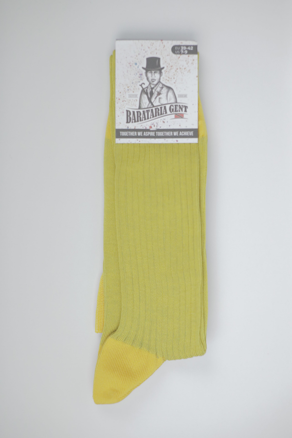 Over The Calf Mens Dress Socks Gold Green